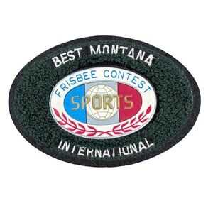 Best Montana Frisbee Contest International Sports Embroidered Patch Retro Style
